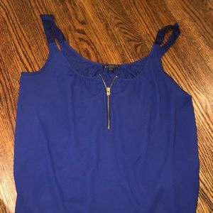 Express Navy zipper top